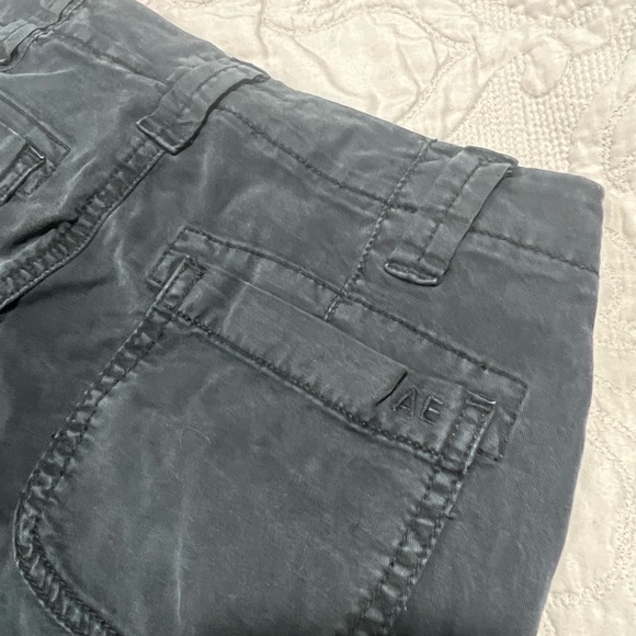 American Eagle Outfitters black cargo wide leg baggy super high rise pants 000 - Picture 3 of 6